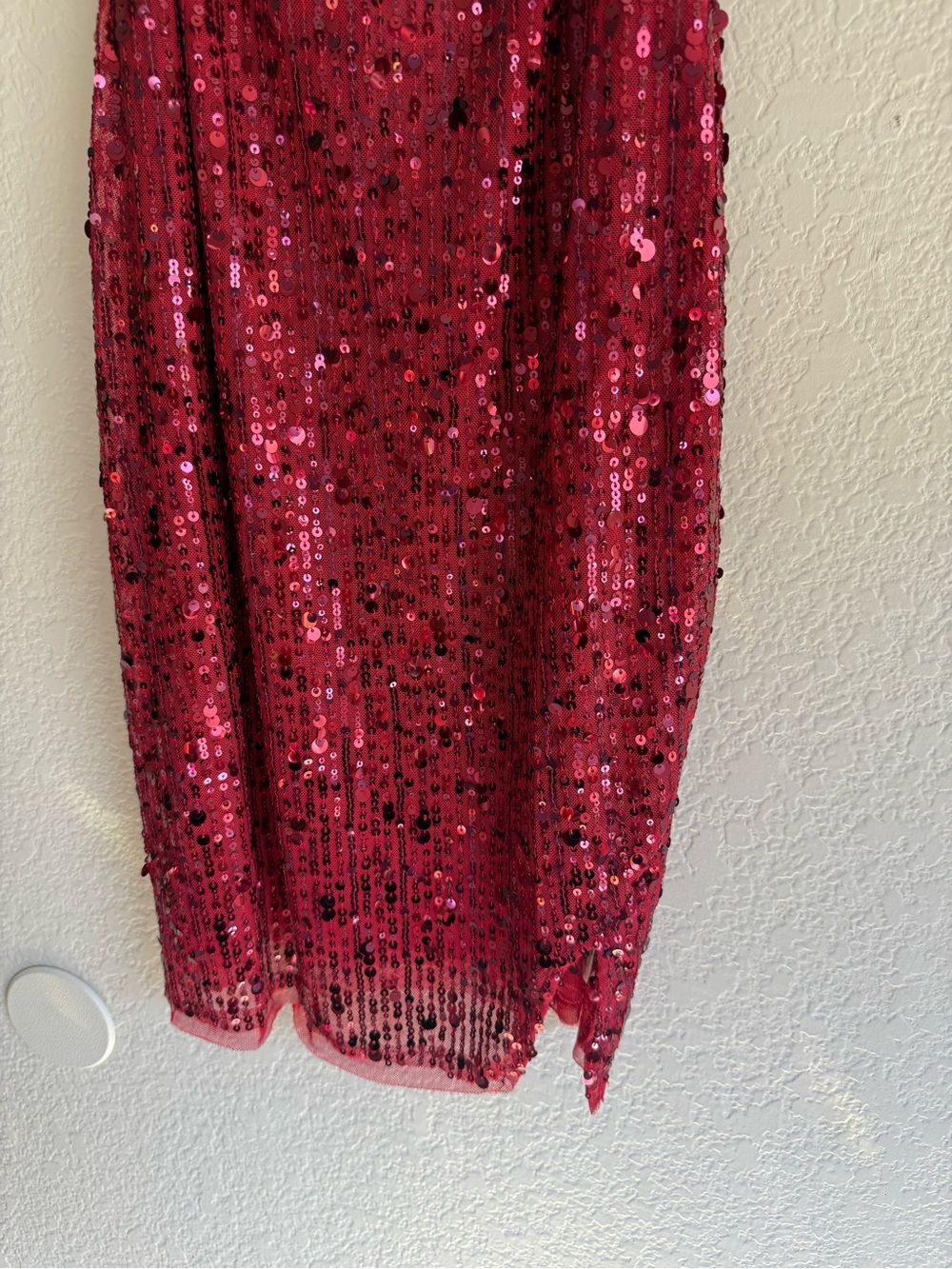 NEW Free People Midnight Kiss Mini Slip Dress in Cherry Combo - Picture 4 of 6